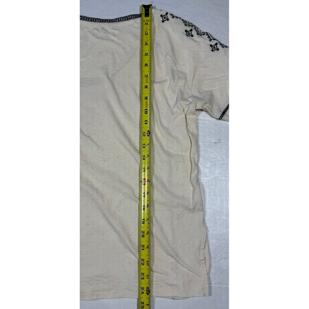 Madewell 1937‎ Embroidered Cotton Linen Blend Top Cream Size Medium - Picture 9 of 9
